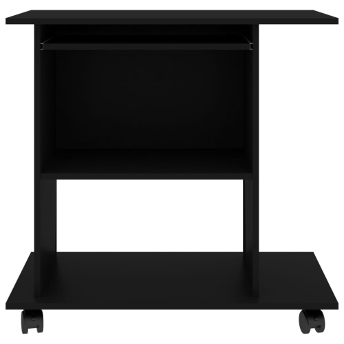 vidaXL Computer Desk Black 31.5"x19.7"x29.5" Chipboard