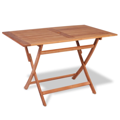 vidaXL Folding Patio Table 47.2"x27.6"x29.5" Solid Teak Wood