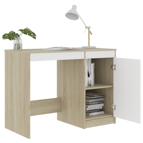 Bureau gris vidaXL de 39.4 x 19,7 x 29,9 po en carton gris