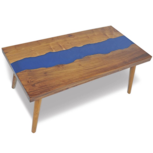 VIDAXL  Coffee Table Teak Resin 39.4"x19.7"x15.7"