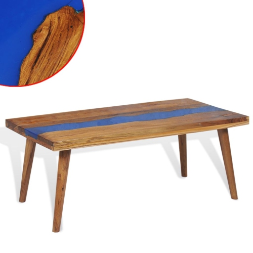 vidaXL Coffee Table Teak Resin 39.4"x19.7"x15.7"
