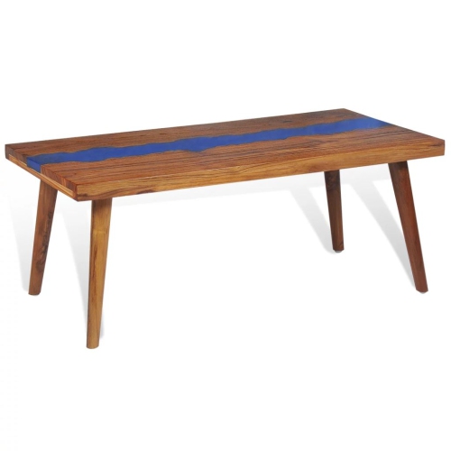 vidaXL Coffee Table Teak Resin 39.4"x19.7"x15.7"