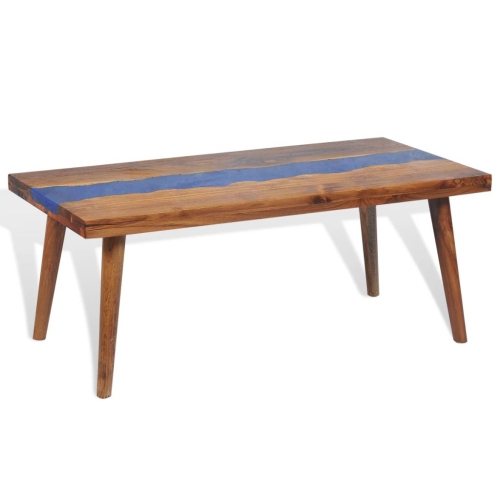 vidaXL Coffee Table Teak Resin 39.4"x19.7"x15.7"