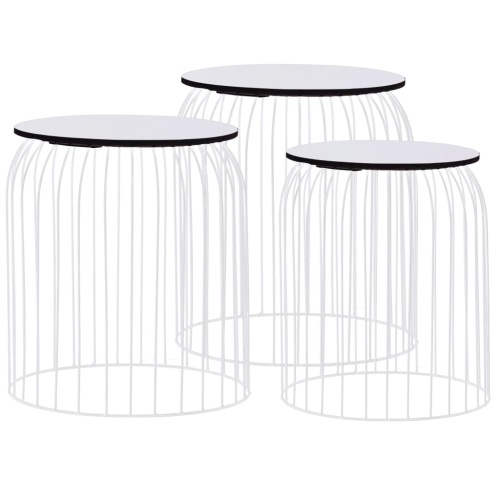 vidaXL Coffee Tables 3 pcs White