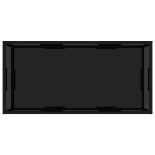 vidaXL Coffee Table Black 39.4"x19.7"x13.8" Tempered Glass
