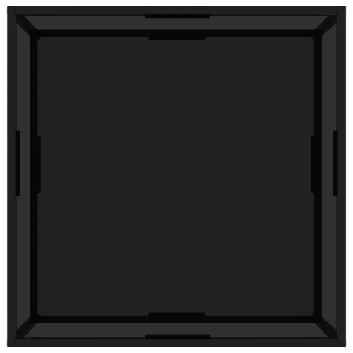 vidaXL Coffee Table Black 31.5"x31.5"x13.8" Tempered Glass