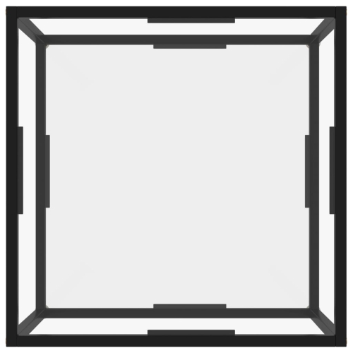 vidaXL Coffee Table Transparent 23.6"x23.6"x13.8" Tempered Glass