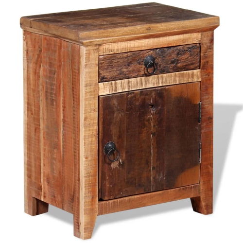 vidaXL Nightstand Solid Acacia Reclaimed Wood