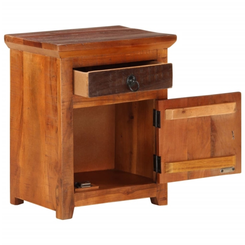 vidaXL Nightstand Solid Acacia Reclaimed Wood