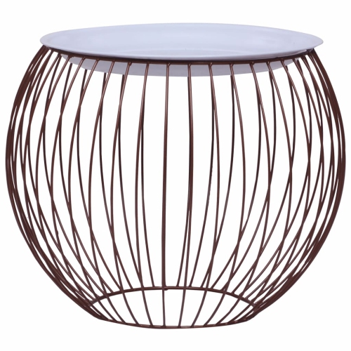 VIDAXL  Coffee Table Ø 20" In Gold