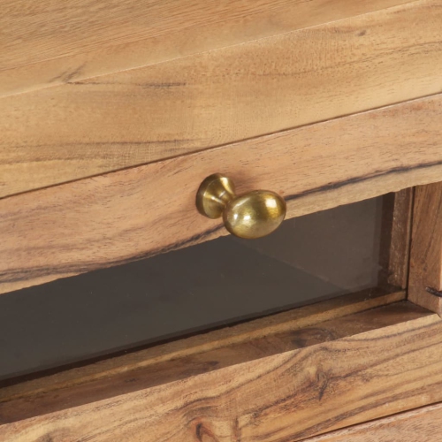 vidaXL TV Cabinet 43.3"x11.8"x15.7" Solid Acacia Wood