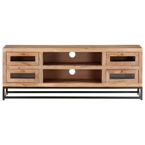vidaXL TV Cabinet 43.3"x11.8"x15.7" Solid Acacia Wood