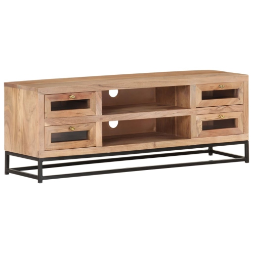 vidaXL TV Cabinet 43.3"x11.8"x15.7" Solid Acacia Wood