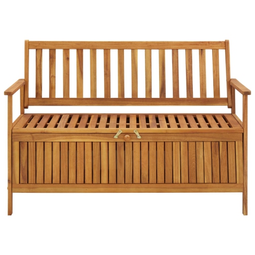 vidaXL Patio Storage Bench 47.2" Solid Acacia Wood