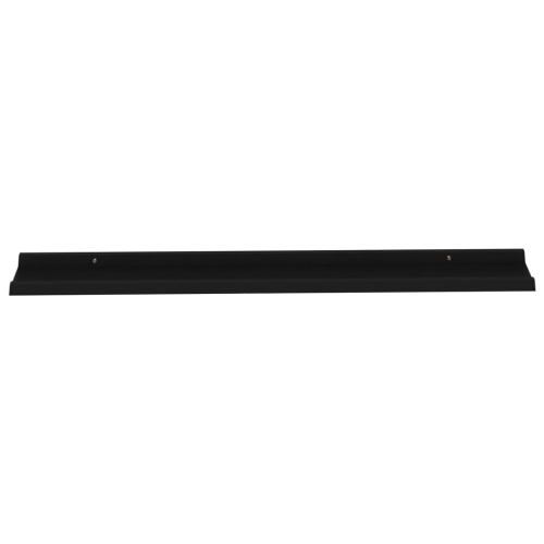 vidaXL Wall Shelves 2 pcs Black 45.3"x3.5"x1.2"