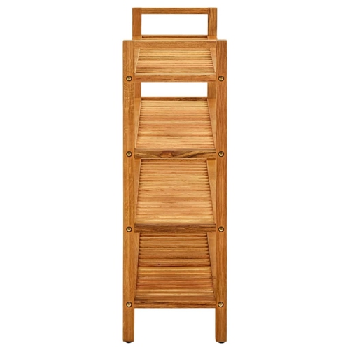vidaXL Shoe Rack with 4 Shelves 39.3"x10.6"x31.4" Solid Oak Wood