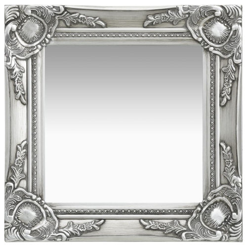 VIDAXL  Wall Mirror Baroque Style 15.7"x15.7"silver