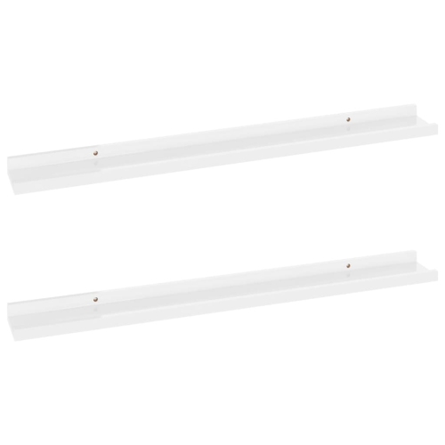 vidaXL Wall Shelves 2 pcs High Gloss White 31.5"x3.5"x1.2"