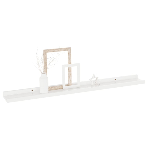 vidaXL Wall Shelves 2 pcs High Gloss White 31.5"x3.5"x1.2"