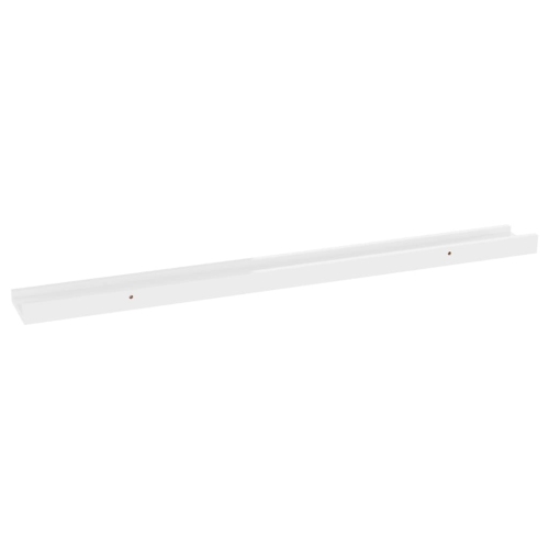 vidaXL Wall Shelves 2 pcs High Gloss White 31.5"x3.5"x1.2"