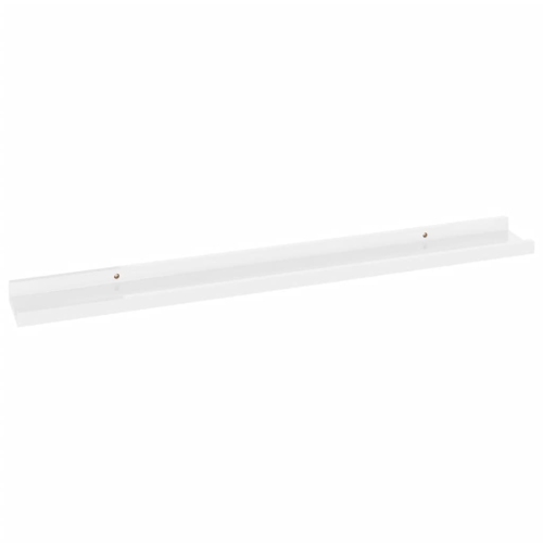 vidaXL Wall Shelves 2 pcs High Gloss White 31.5"x3.5"x1.2"