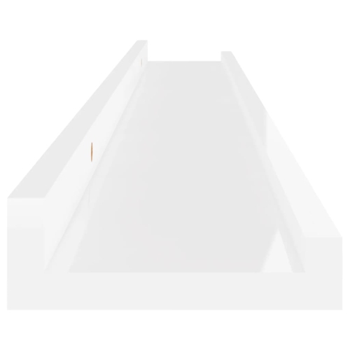 vidaXL Wall Shelves 2 pcs High Gloss White 31.5"x3.5"x1.2"