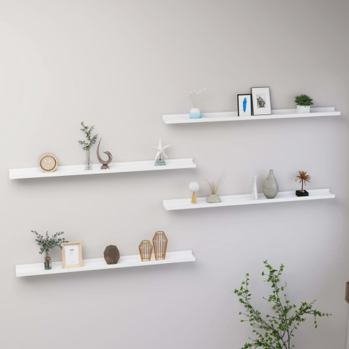 VIDAXL  Wall Shelves 4 PCs White 39.4"x3.5"x1.2"