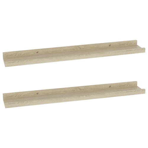 vidaXL Wall Shelves 2 pcs Sonoma Oak 23.6"x3.5"x1.2"