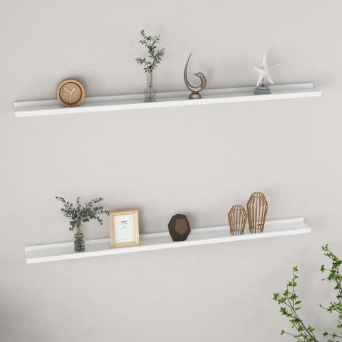 VIDAXL  Wall Shelves 2 PCs White 45.3"x3.5"x1.2"