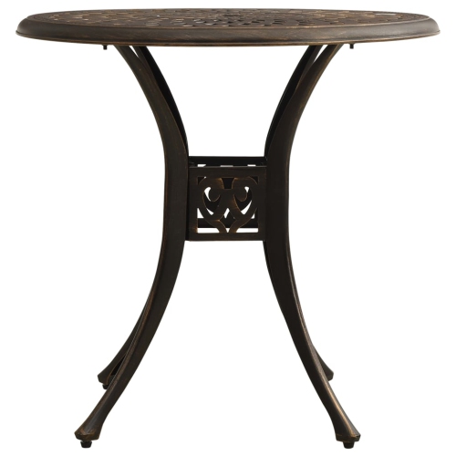 vidaXL Patio Table Bronze 30.7"x30.7"x28.3" Cast Aluminum