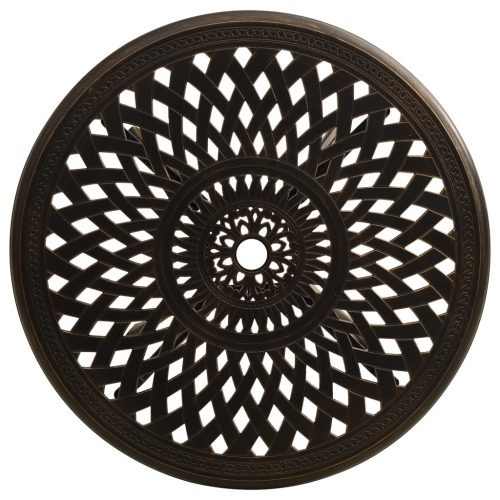 vidaXL Patio Table Bronze 30.7"x30.7"x28.3" Cast Aluminum