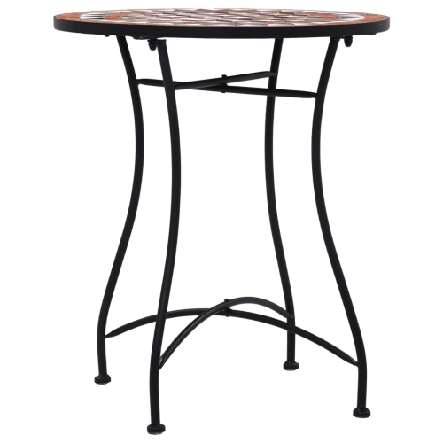 vidaXL Mosaic Bistro Table Brown 23.6" Ceramic