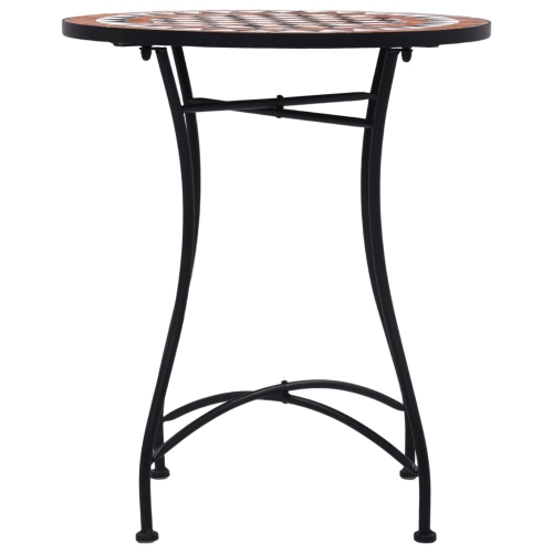 vidaXL Mosaic Bistro Table Brown 23.6" Ceramic