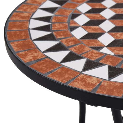 vidaXL Mosaic Bistro Table Brown 23.6" Ceramic