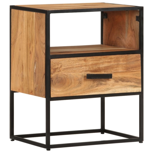 vidaXL Bed Cabinet 15.7"x11.8"x19.7" Solid Acacia Wood