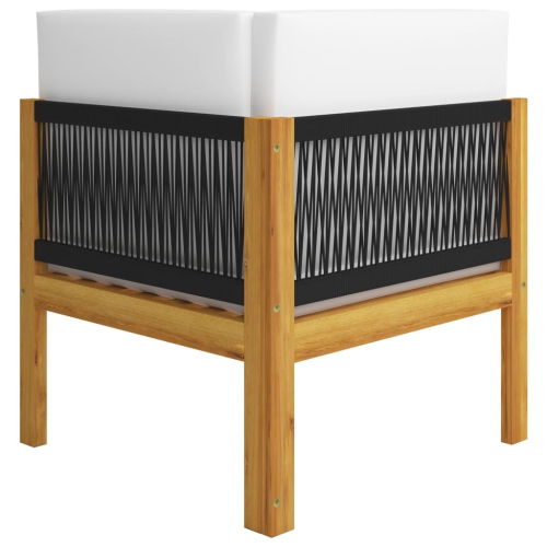 vidaXL Patio Corner Sofa with Cushions Solid Acacia Wood