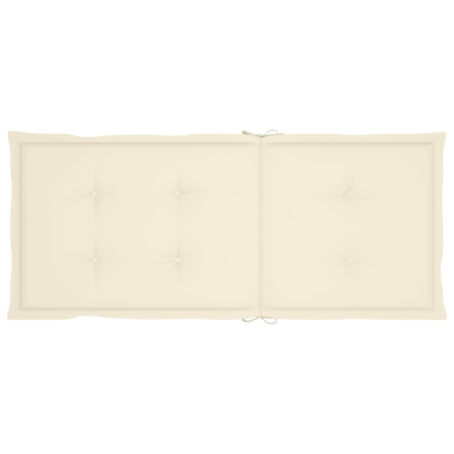 Chaises de patio VidaXL, 4 pièces, coussins crème, teck massif