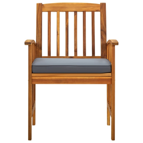 vidaXL 3 Piece Patio Dining Set with Cushions Solid Acacia Wood