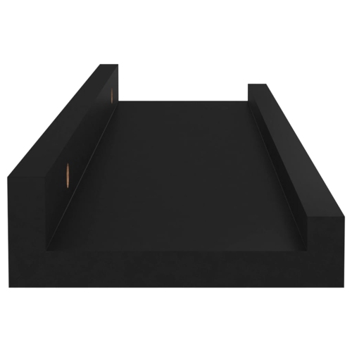 vidaXL Wall Shelves 4 pcs Black 15.7"x3.5"x1.2"