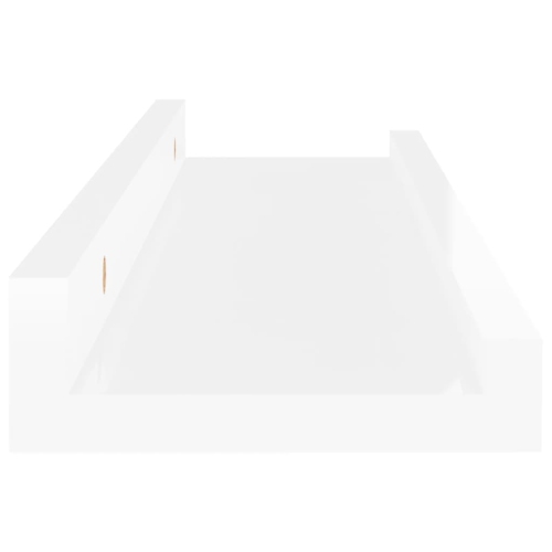 vidaXL Wall Shelves 4 pcs High Gloss White 15.7"x3.5"x1.2"