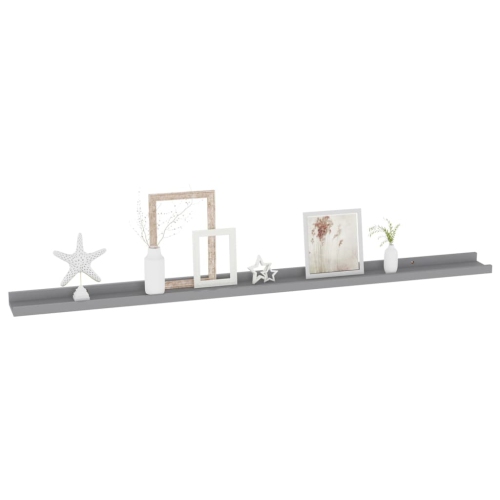 vidaXL Wall Shelves 4 pcs Gray 45.3"x3.5"x1.2"