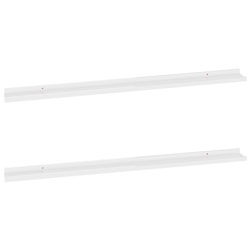 vidaXL Wall Shelves 2 pcs High Gloss White 45.3"x3.5"x1.2"