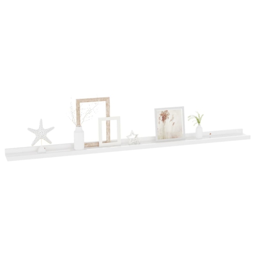 vidaXL Wall Shelves 2 pcs High Gloss White 45.3"x3.5"x1.2"
