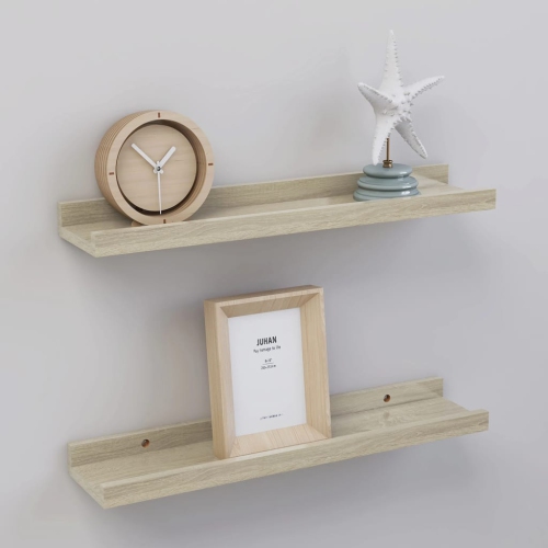 VIDAXL  Wall Shelves 2 PCs Sonoma Oak 15.7"x3.5"x1.2"