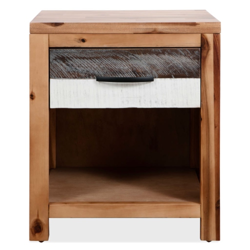vidaXL Bedside Table Solid Acacia Wood 15.7"x11.8"x18.9"