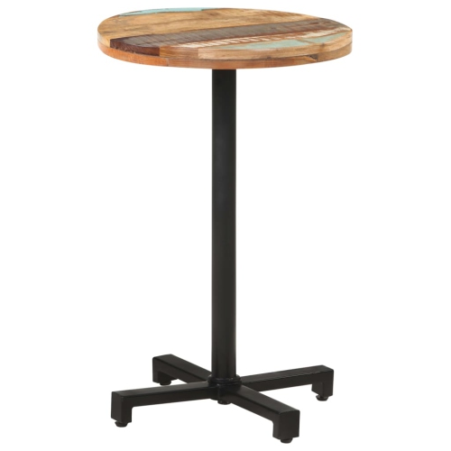 VIDAXL  Bistro Table Round Ø19.7"x29.5" Solid Reclaimed Wood