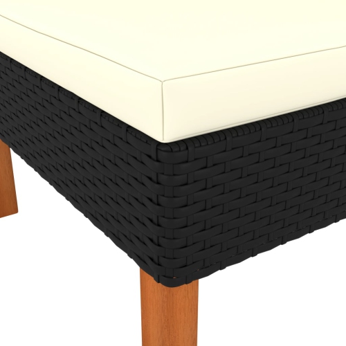 vidaXL Corner Sofa Poly Rattan and Solid Eucalyptus Wood