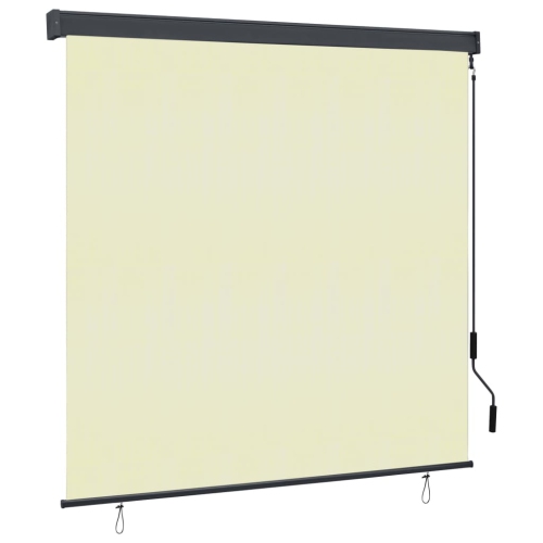 Store à rouleau pour l’extérieur vidaXL, crème, 66.9 x 98,4 po