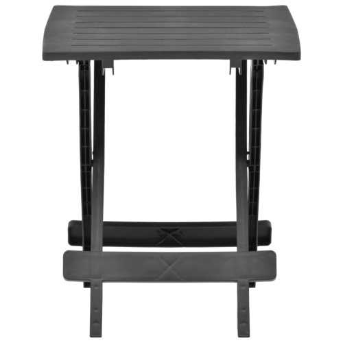 vidaXL Folding Patio Table Anthracite 17.7"x16.9"x19.7" Plastic