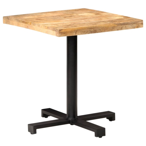 VIDAXL  " Bistro Table Square 27.5""x27.5""x29.5"" Rough Wood" In Mango